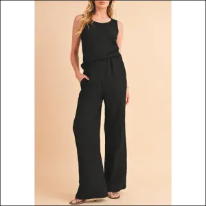 Crinkled u Neck: Needful Things' Pants Set for  Boss Babes 😈 Wide Leg Pants Power!