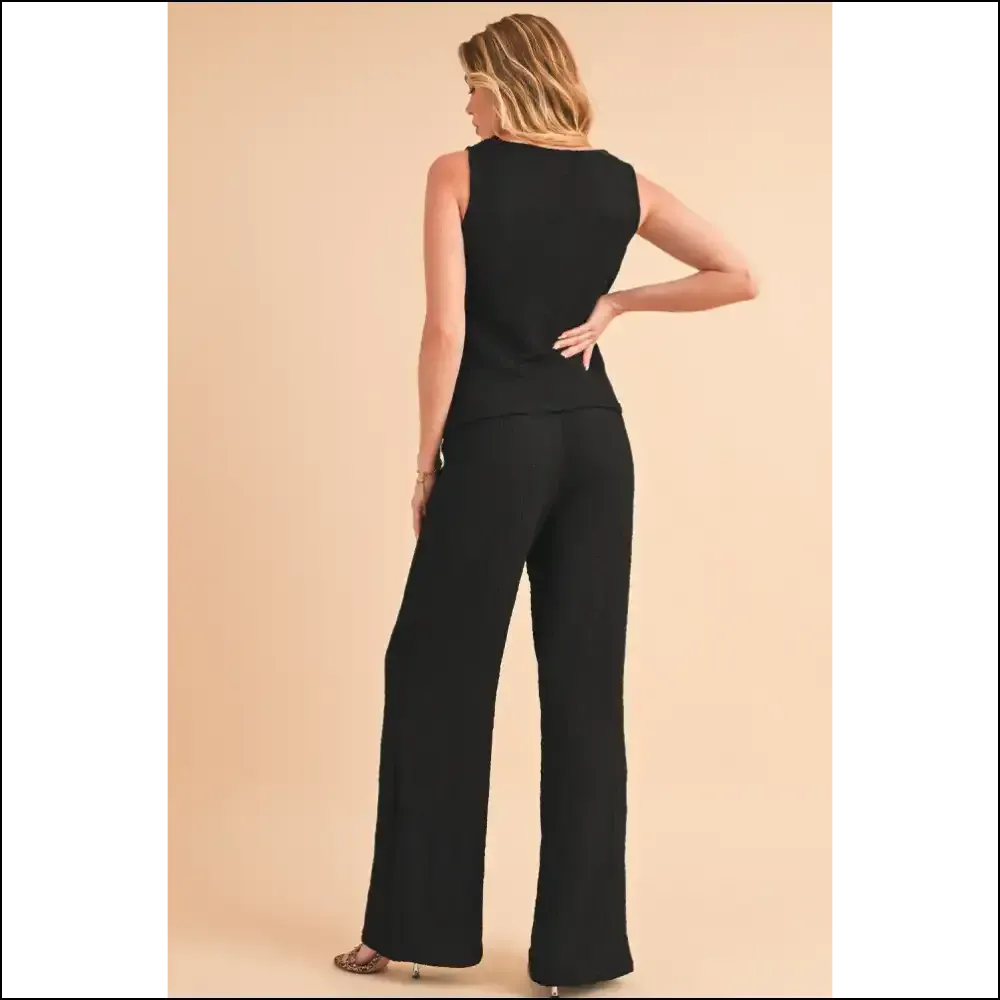 Crinkled u Neck: Needful Things' Pants Set for  Boss Babes 😈 Wide Leg Pants Power!