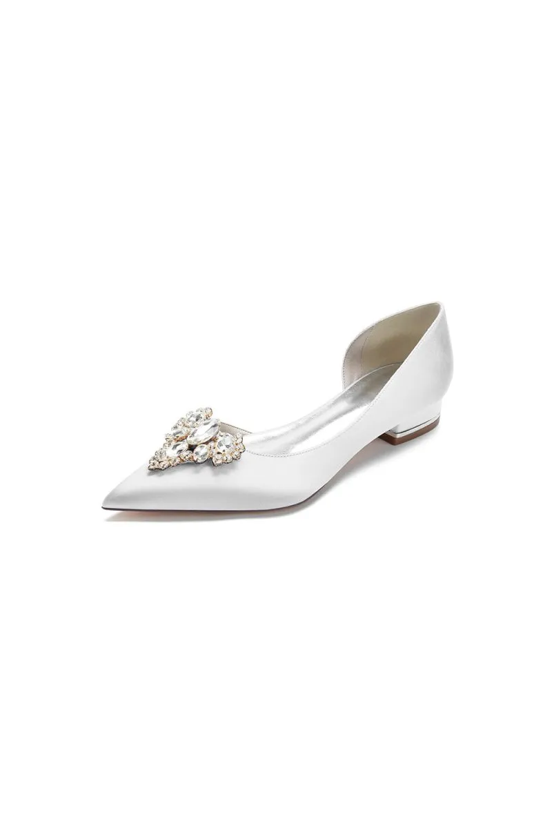 Crystal Simple Pointed Toe Flats
