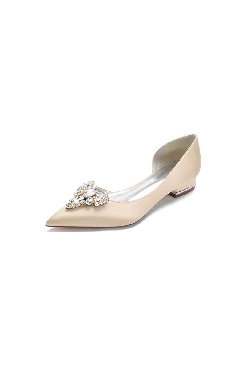 Crystal Simple Pointed Toe Flats