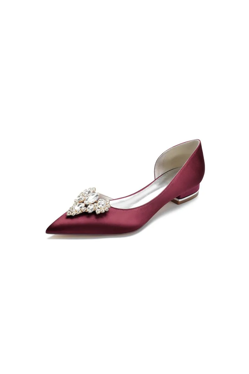 Crystal Simple Pointed Toe Flats