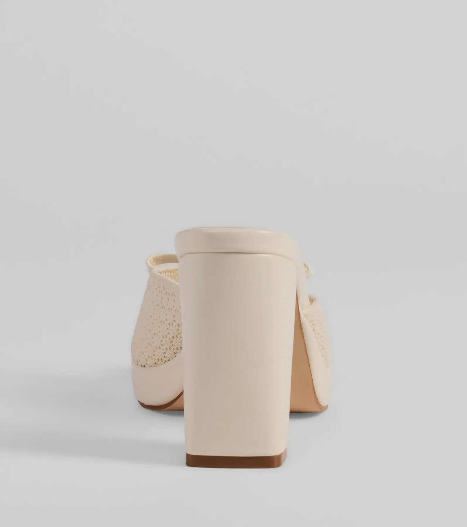 Cute Vibes Bow Platform Knit Mules