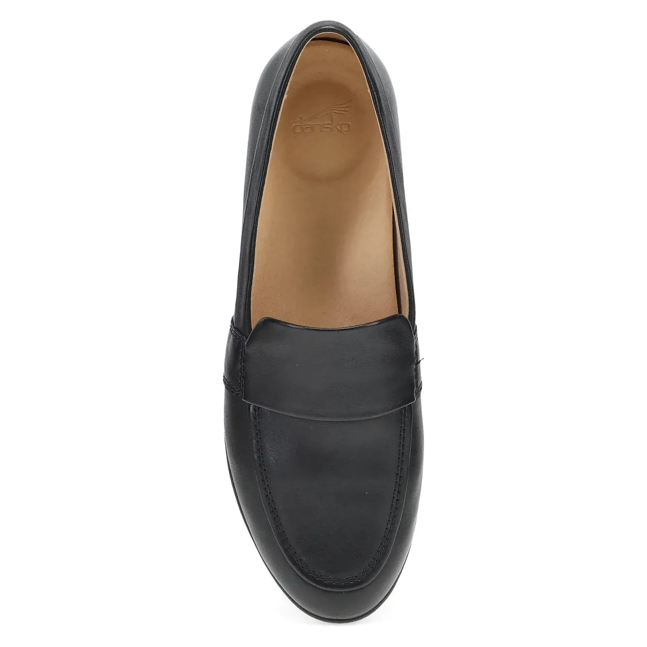 DANSKO LINDEN BLACK LEATHER LOAFER