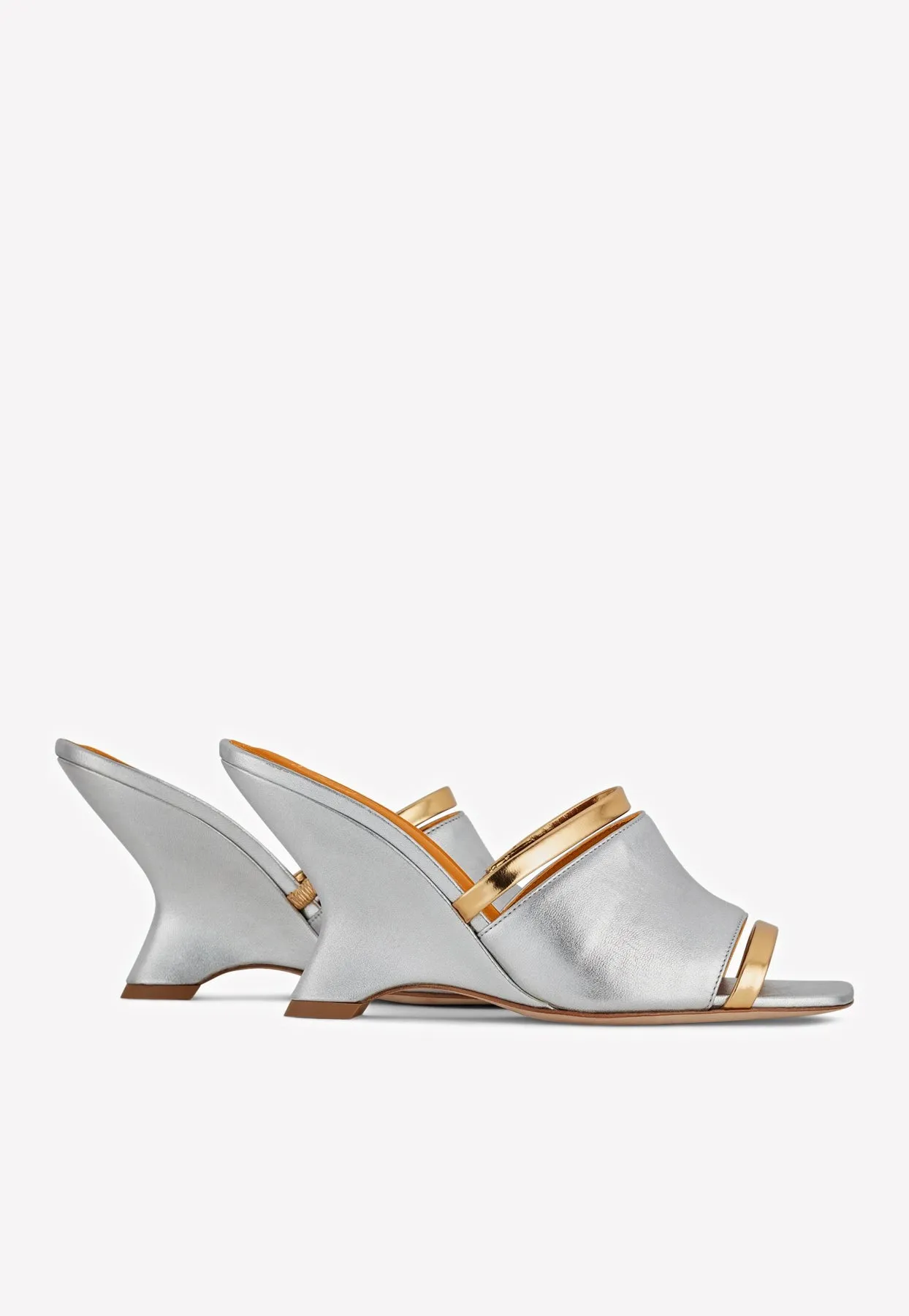 Demi 80 Metallic Leather Mules
