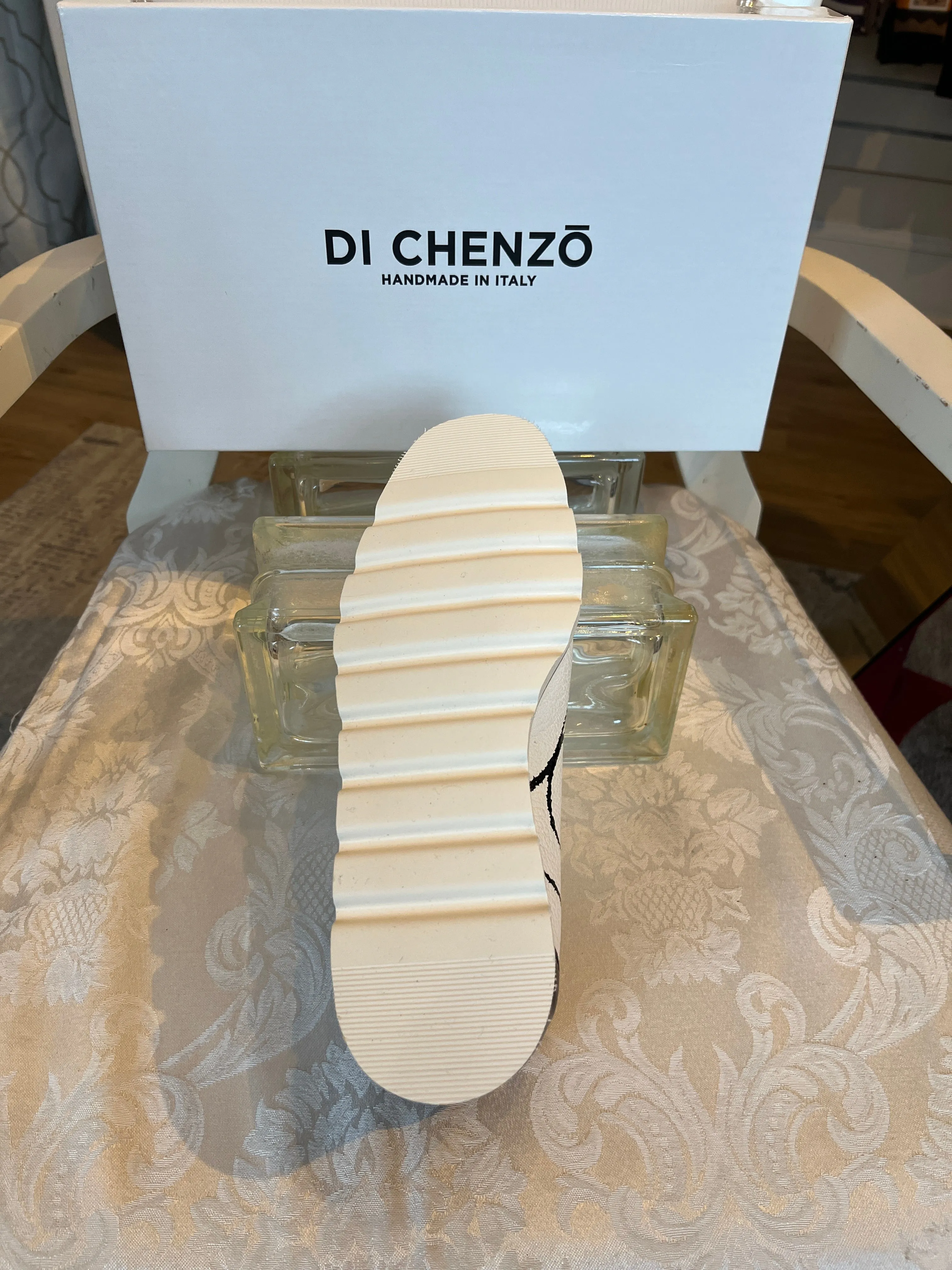 DICHENZO ARIA 10550 WHITE/BLACK WEDGE BALLET