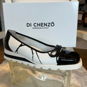 DICHENZO ARIA 10550 WHITE/BLACK WEDGE BALLET
