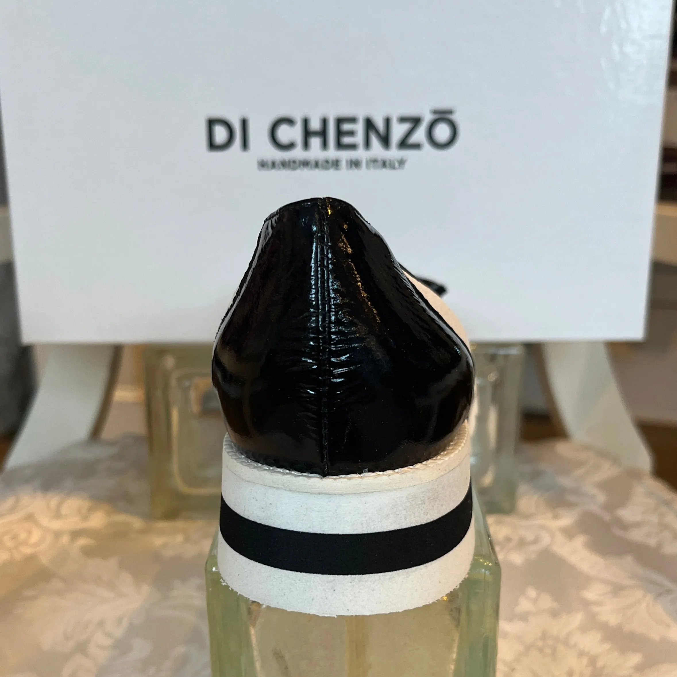DICHENZO ARIA 10550 WHITE/BLACK WEDGE BALLET