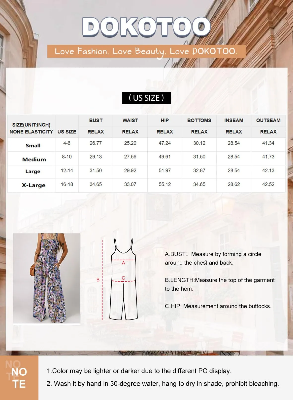 Dokotoo Womens Casual Loose Overalls One Piece Sleeveless Jumpsuits for Women
