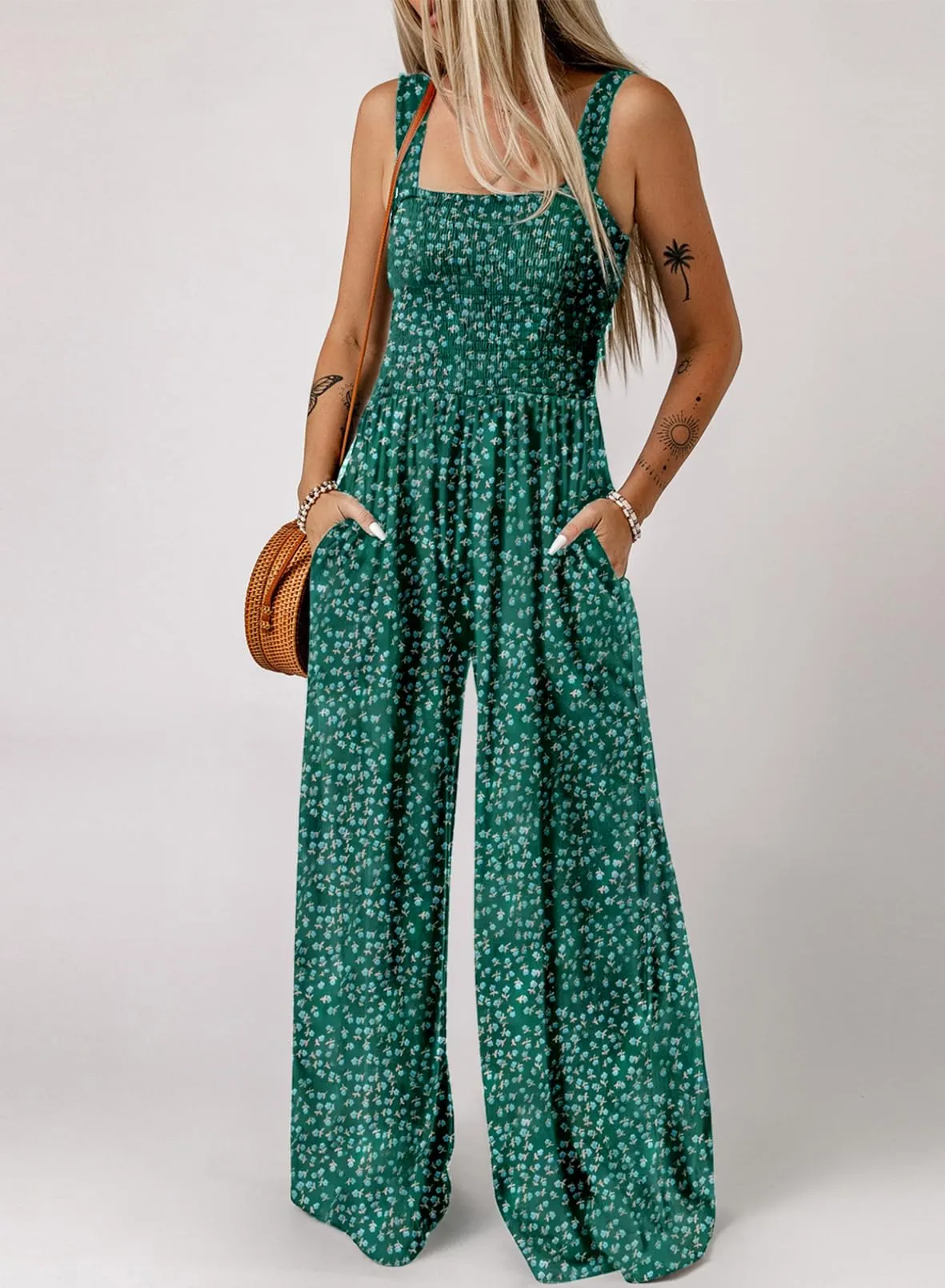 Dokotoo Womens Casual Loose Overalls One Piece Sleeveless Jumpsuits for Women