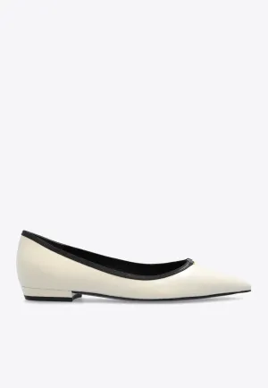 Double T Pointed-Toe Flats