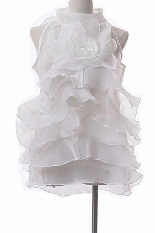 Elegant Cascading Ruffle Top