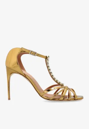Erika 90 Mirrored Leather Sandals