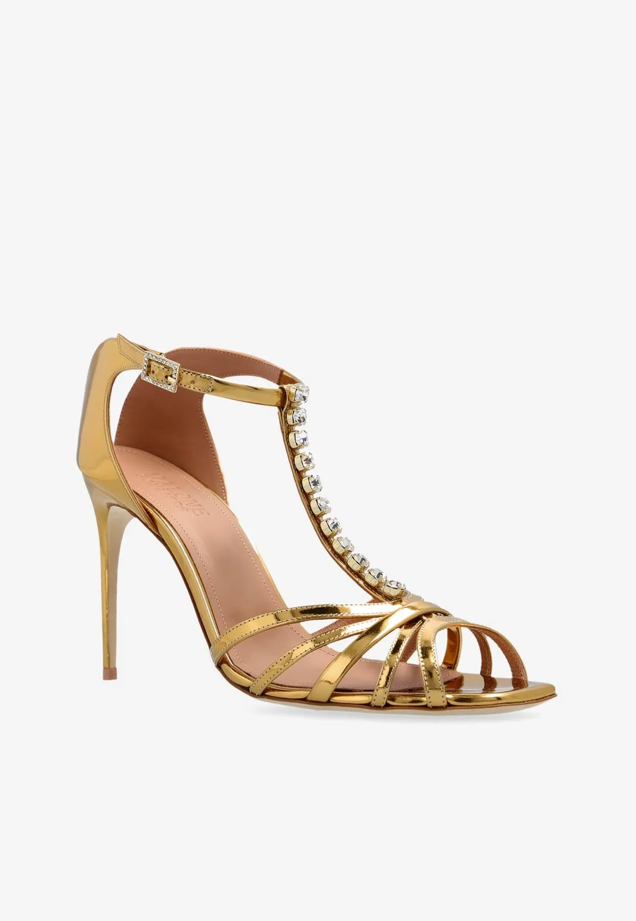 Erika 90 Mirrored Leather Sandals