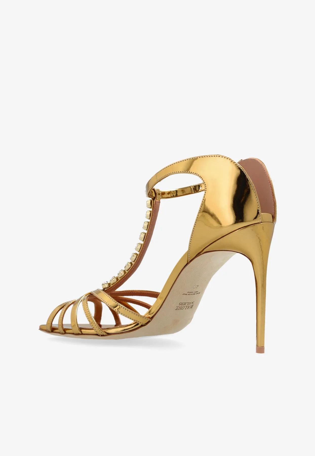 Erika 90 Mirrored Leather Sandals