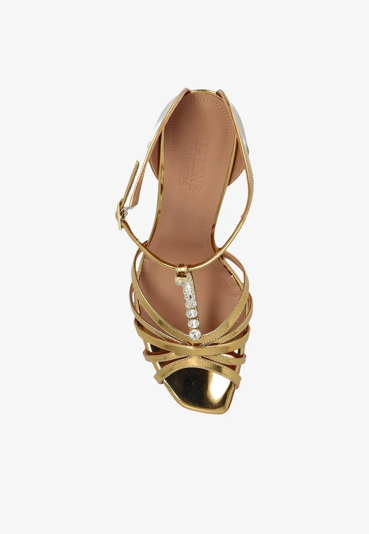 Erika 90 Mirrored Leather Sandals
