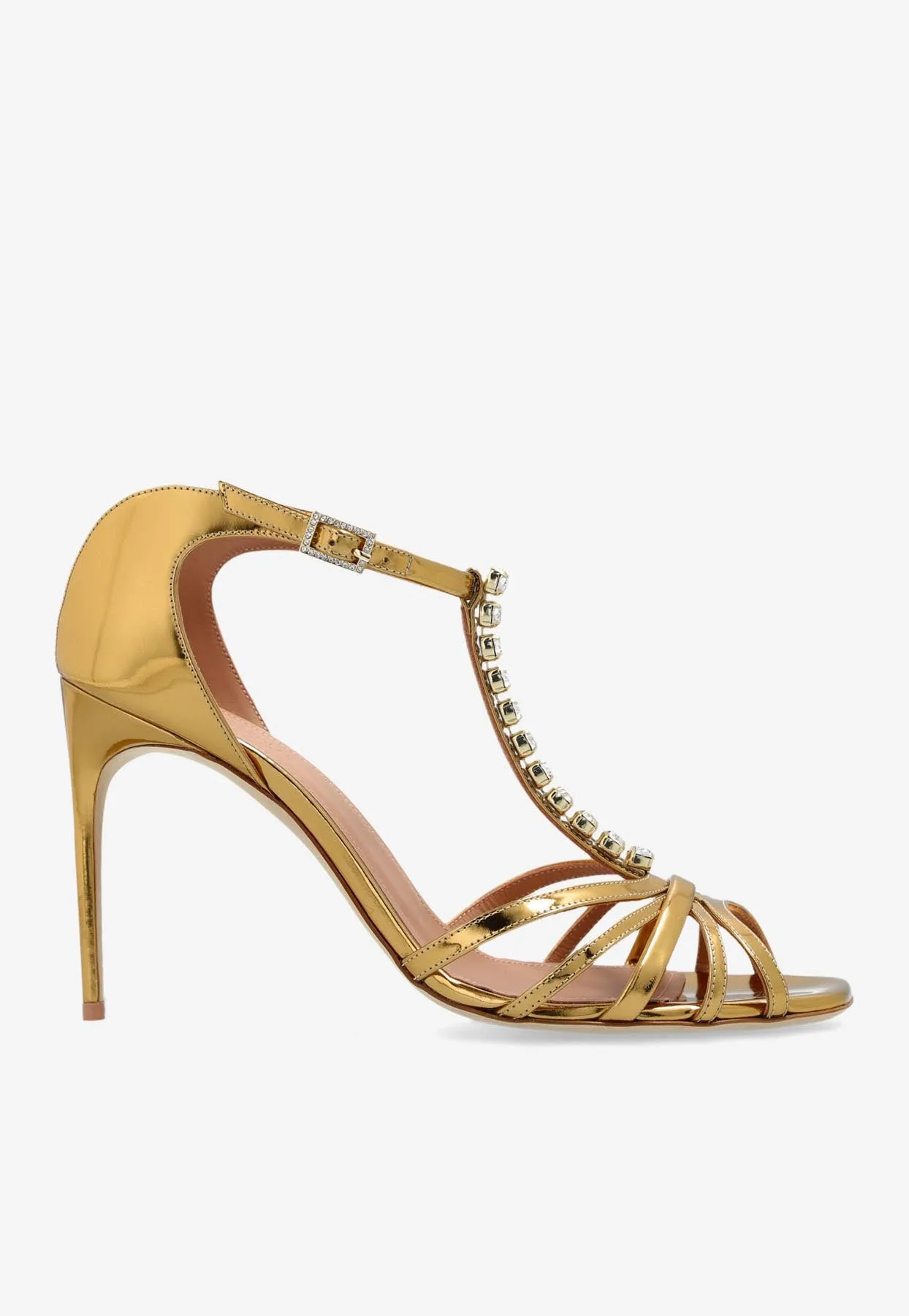 Erika 90 Mirrored Leather Sandals