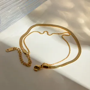 Exquisite Double Layer Snake Chain Anklet