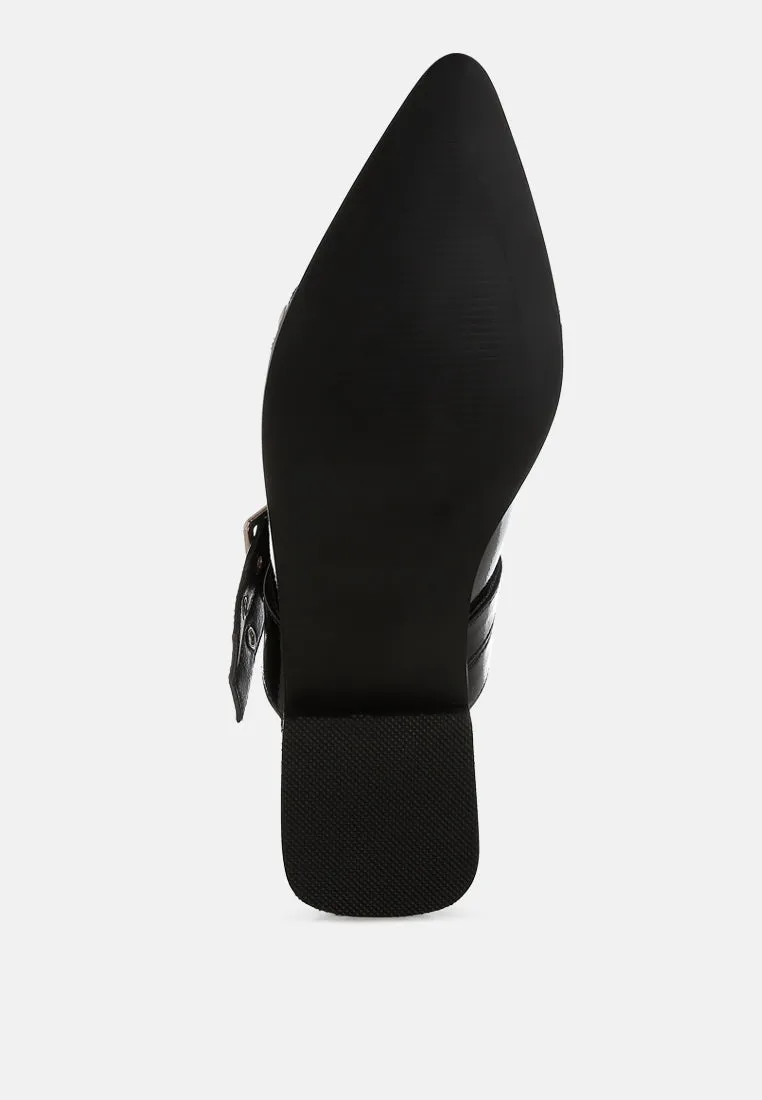 Eyelets & Buckle Detail Flats By RAG