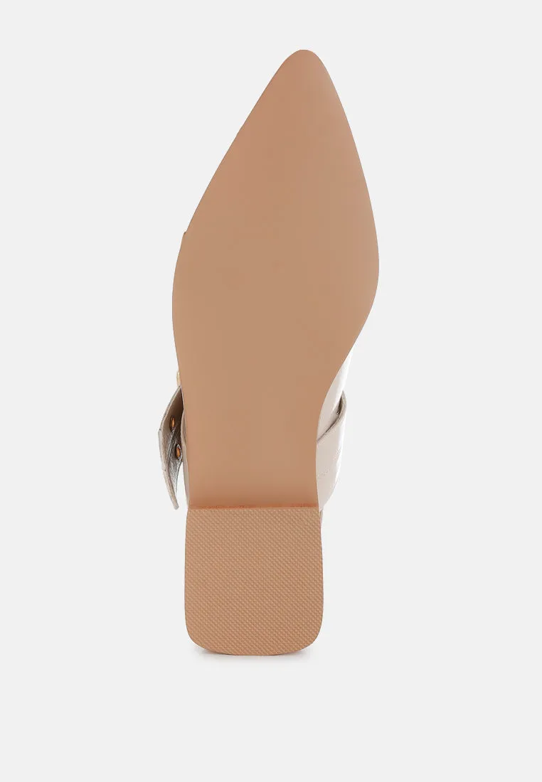 Eyelets & Buckle Detail Flats By RAG