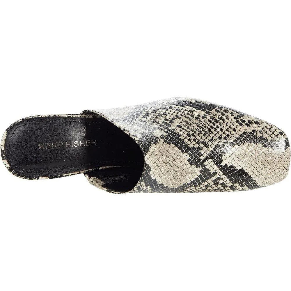 Fanna Black Natural Heeled Mules