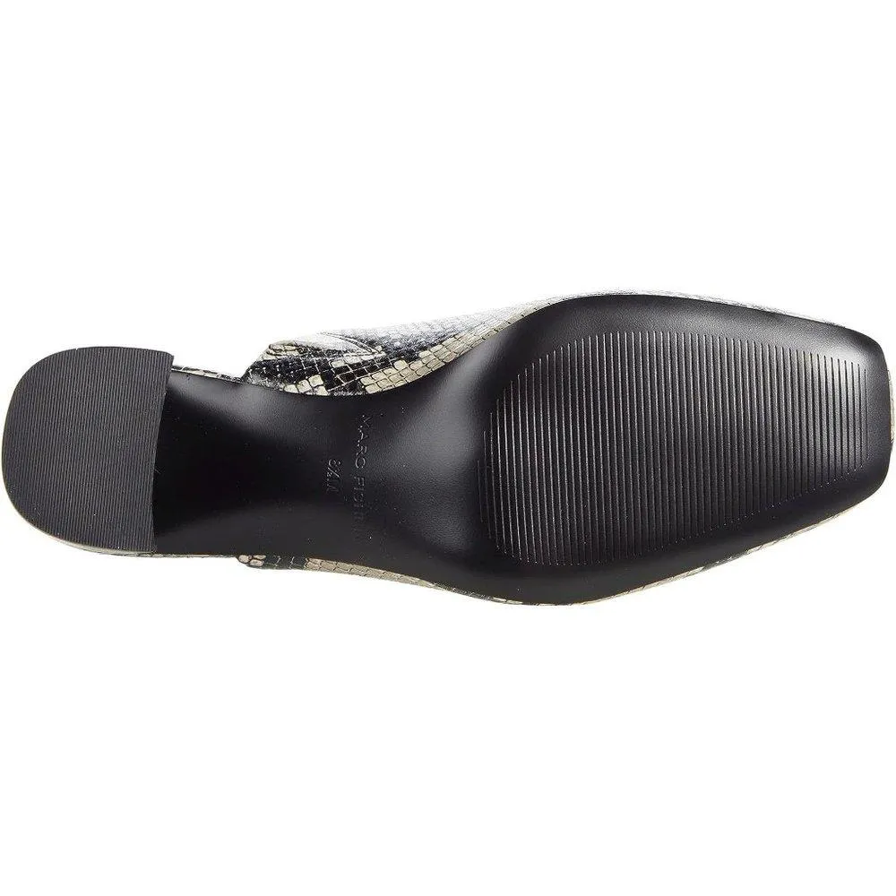 Fanna Black Natural Heeled Mules