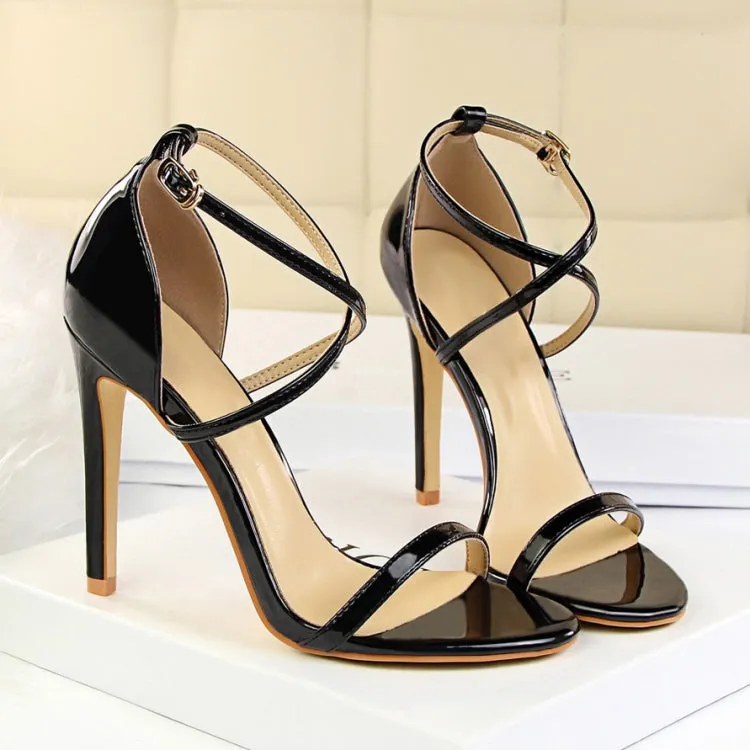 Fashion Ladies Sexy Stiletto Heel Toe Cross Strap Sandals