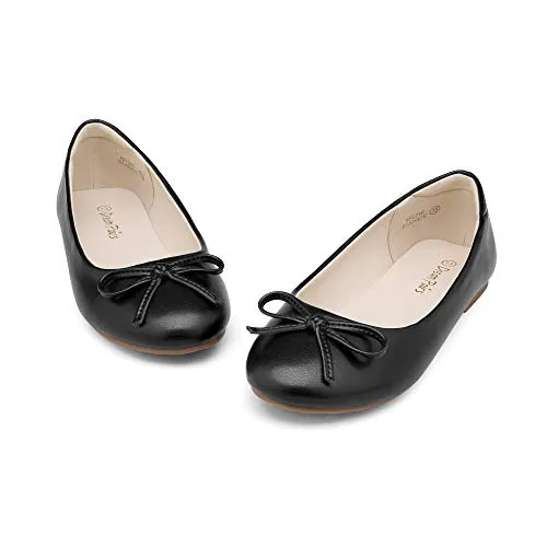 Fashionable Bow Ballet Flats: Dream Pairs Girls' KFL216 Dress Shoes