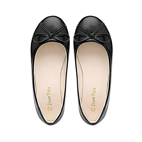 Fashionable Bow Ballet Flats: Dream Pairs Girls' KFL216 Dress Shoes