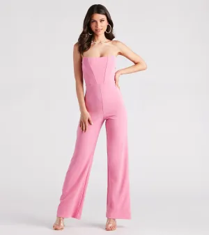 Fit To Perfection Strapless Corset Jumpsuit