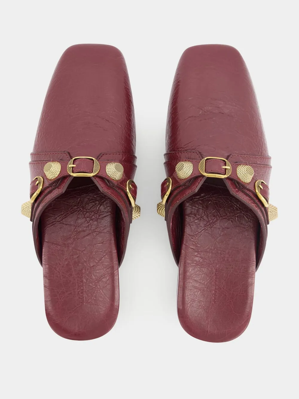 Flat Leather Mules