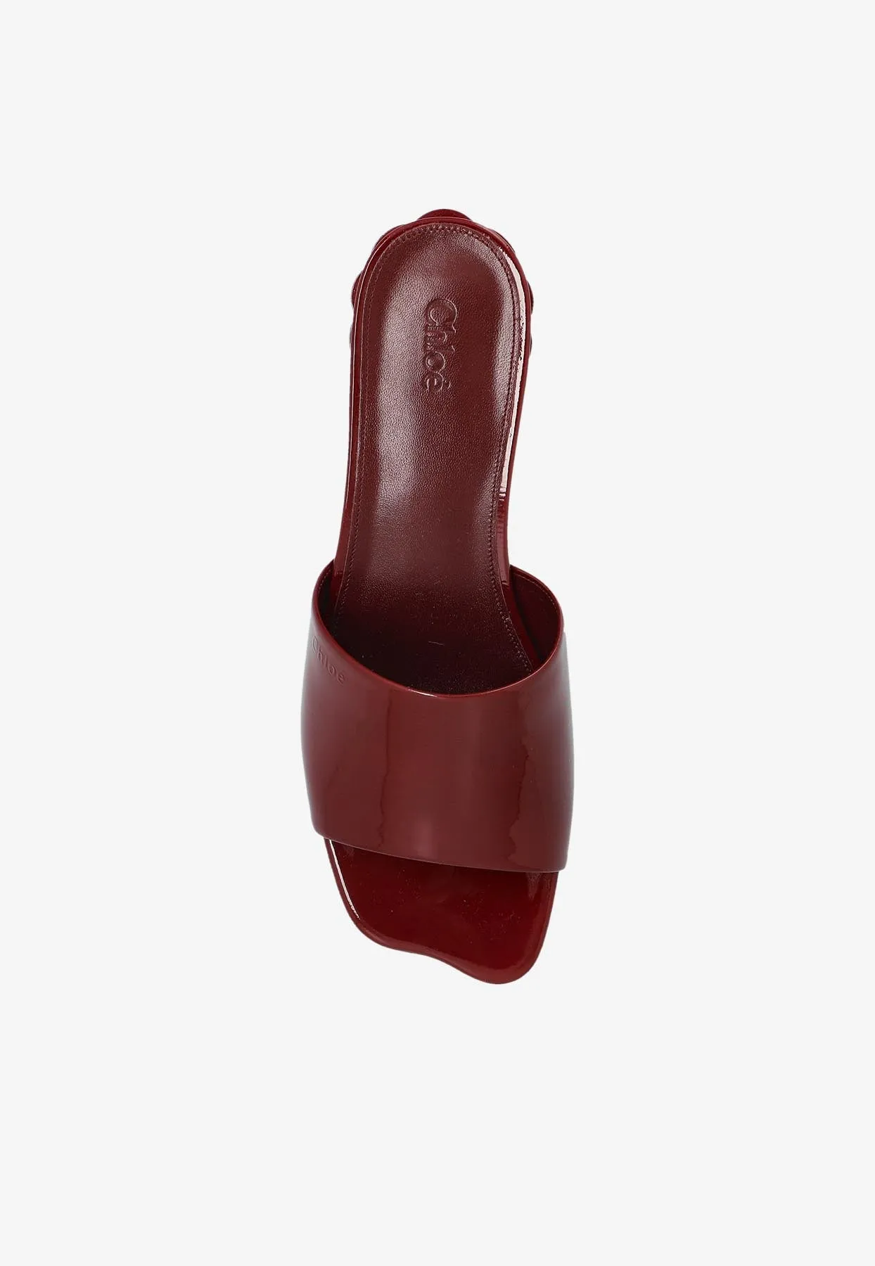 Flower Patent Leather Mules