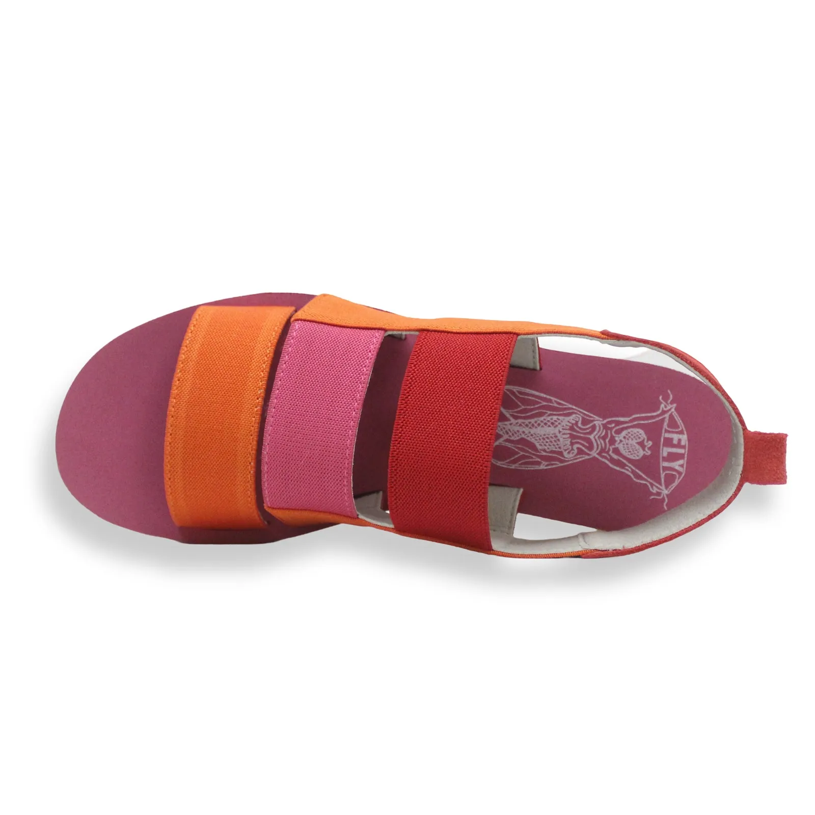 Fly London YERE847FLY Textile Leather Women's Heels Sandals