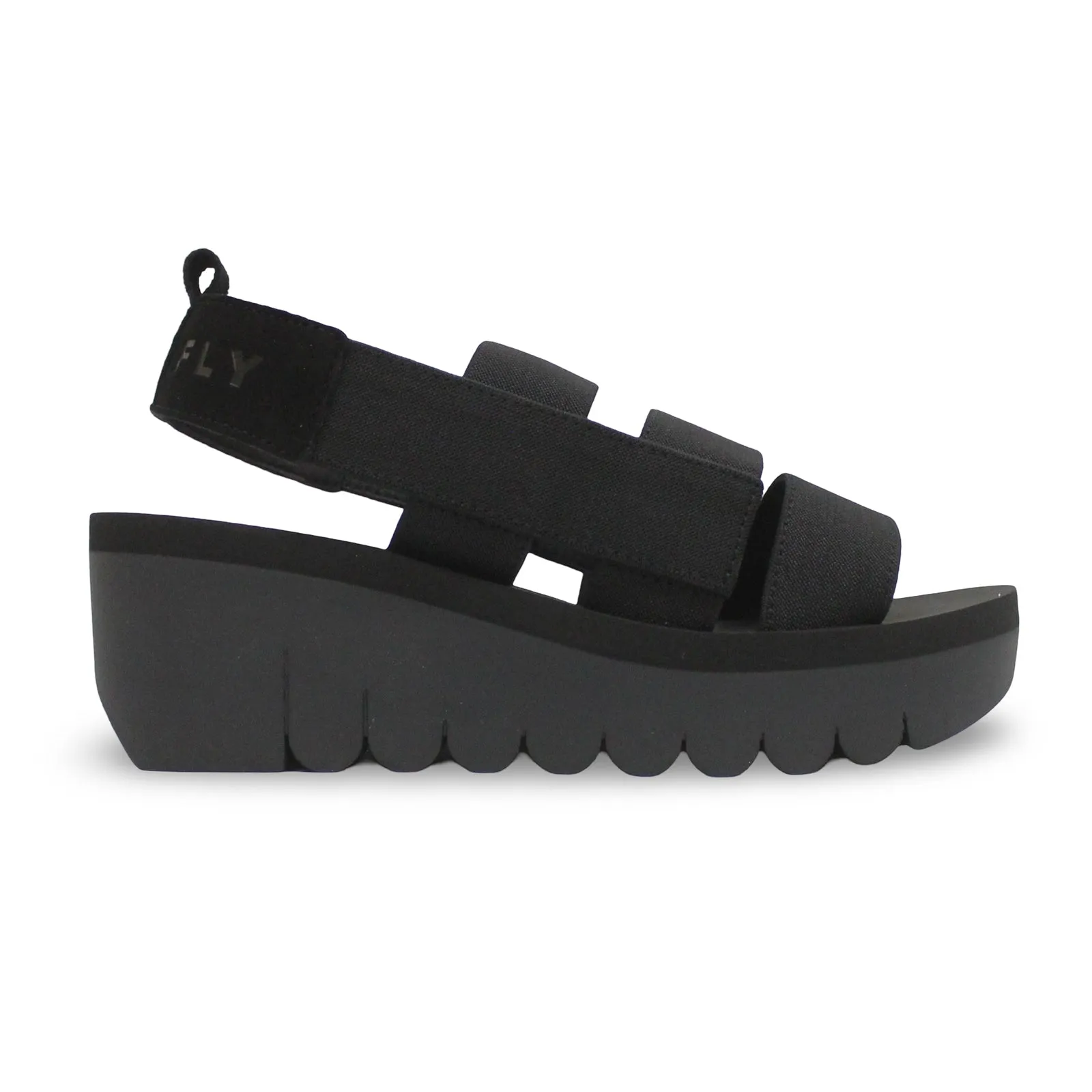 Fly London YERE847FLY Textile Leather Women's Heels Sandals