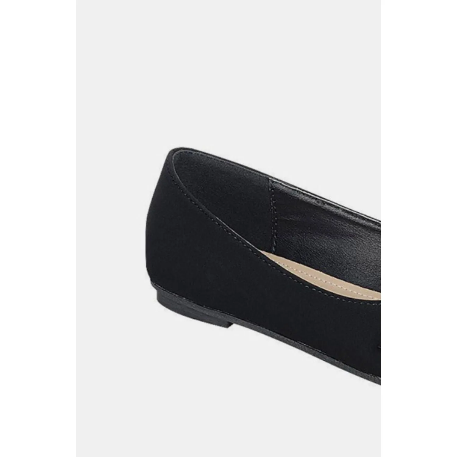 Forever Link Slip On Rhinestone Buckle Ballet Flats
