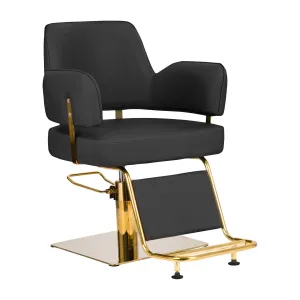 GABBIANO HAIRDRESSING CHAIR LINZ GOLD BLACK