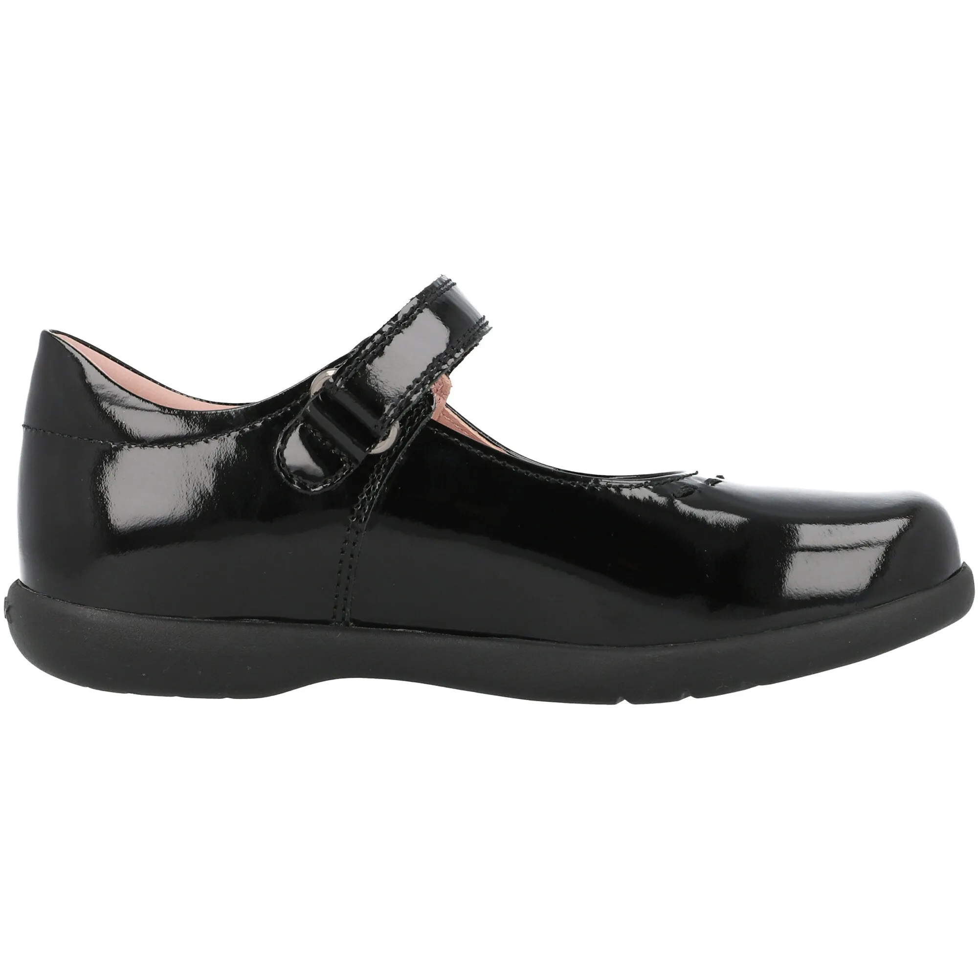 Geox Naimara Black Patent Leather Girls Ballet Flat