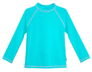 Girls UPF 50  Long Sleeve Rashguard | Turquoise