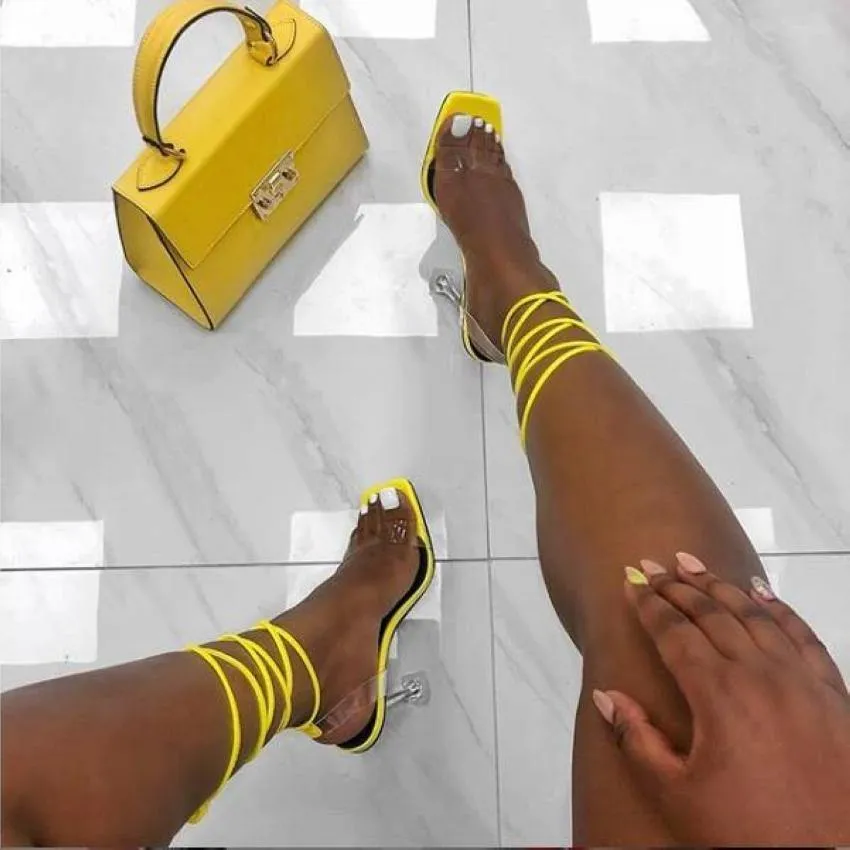 Gladiator Toe Lace-Up Heels