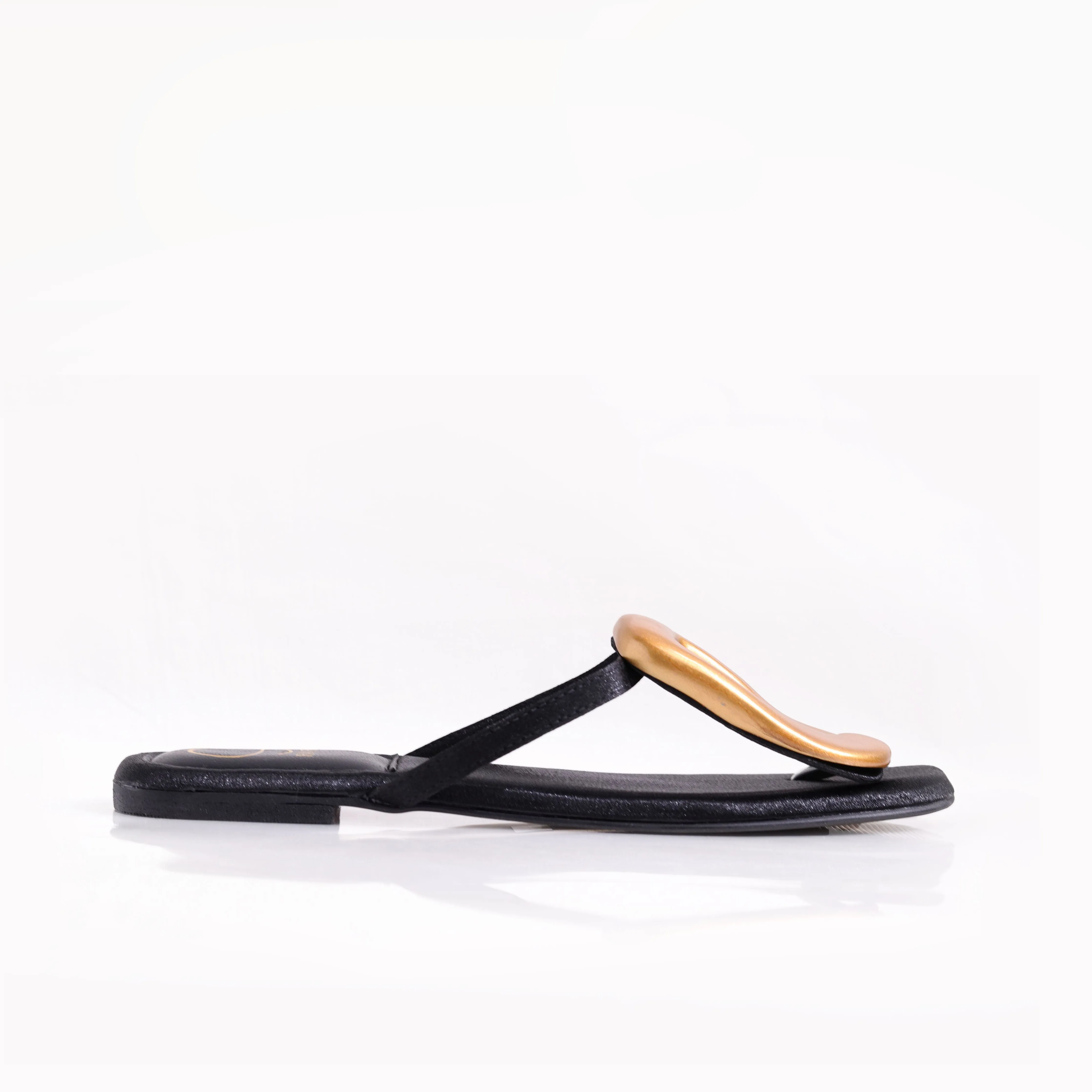 Gold Buckle Flats