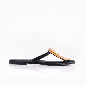 Gold Buckle Flats