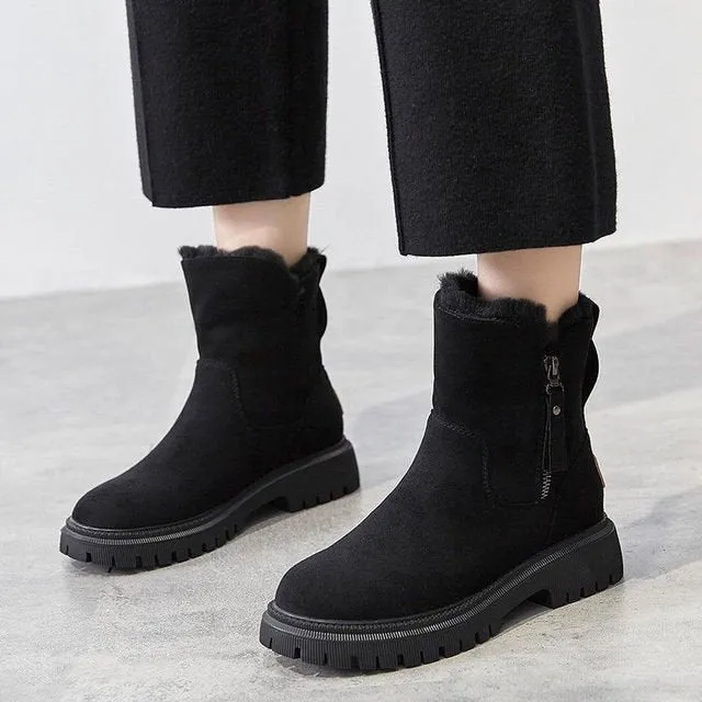 GS Comfy Boot | Gevoerde warme winterlaarzen voor vrouwen met rits