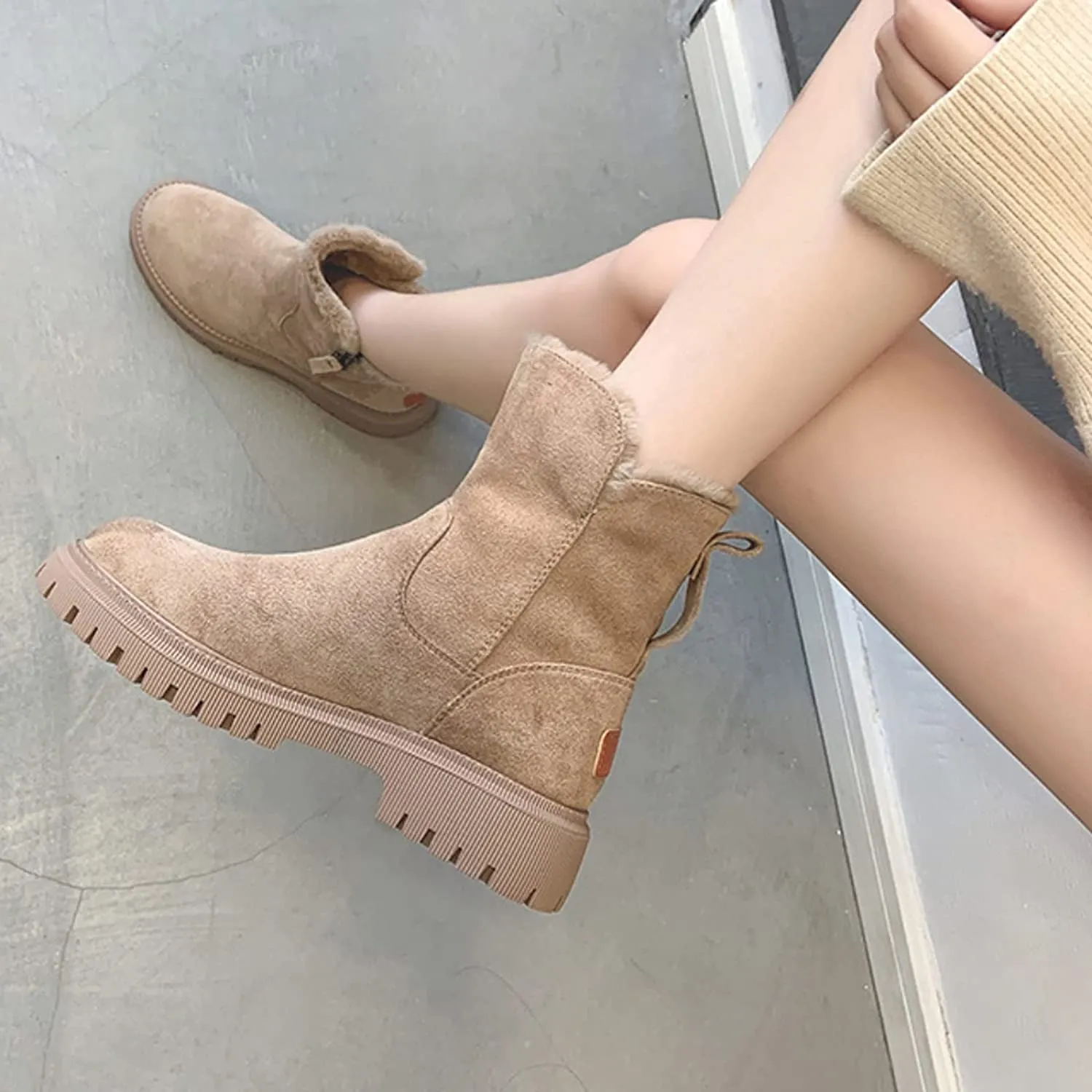 GS Comfy Boot | Gevoerde warme winterlaarzen voor vrouwen met rits