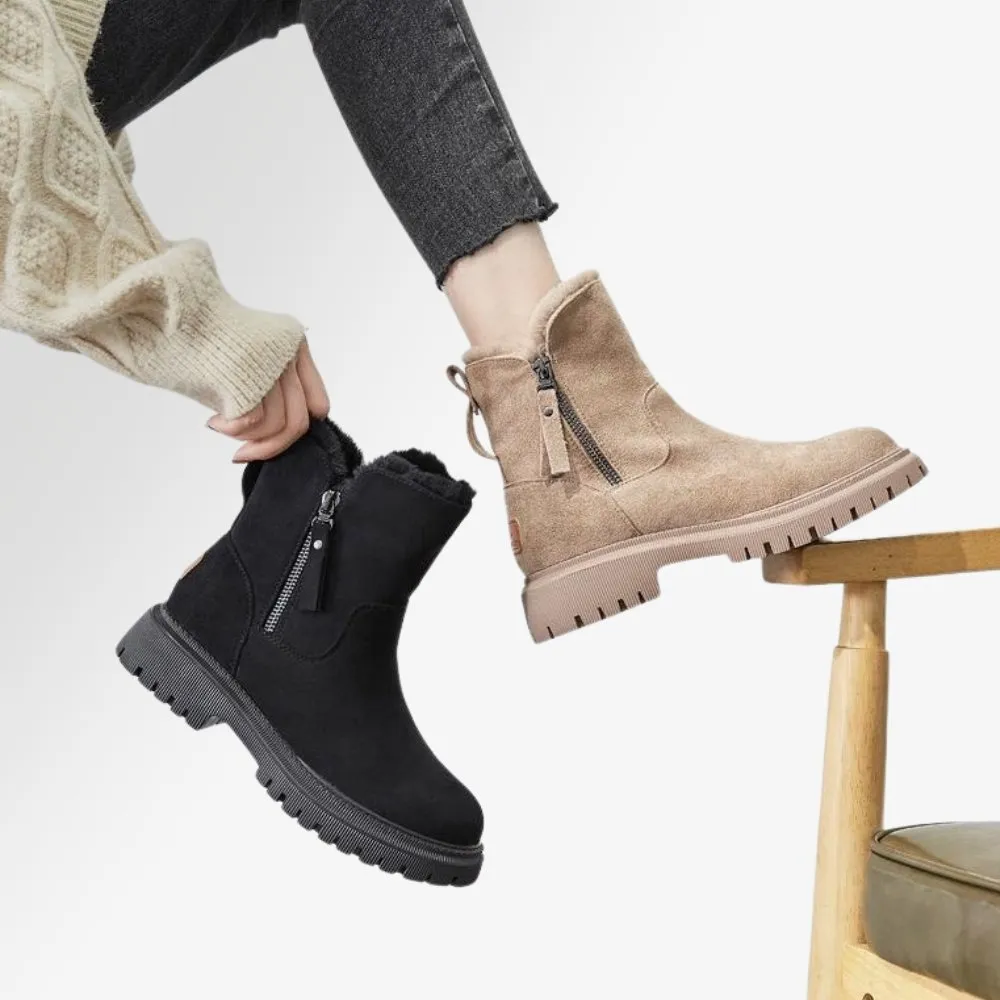 GS Comfy Boot | Gevoerde warme winterlaarzen voor vrouwen met rits