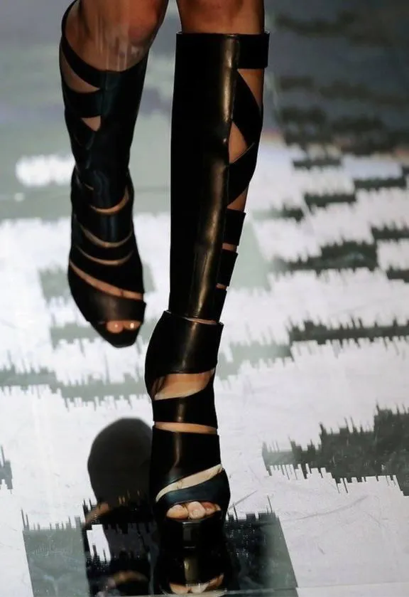 Gucci Helena Runway Gladiator Boots 38/39, 39/39.5, 40/40.5