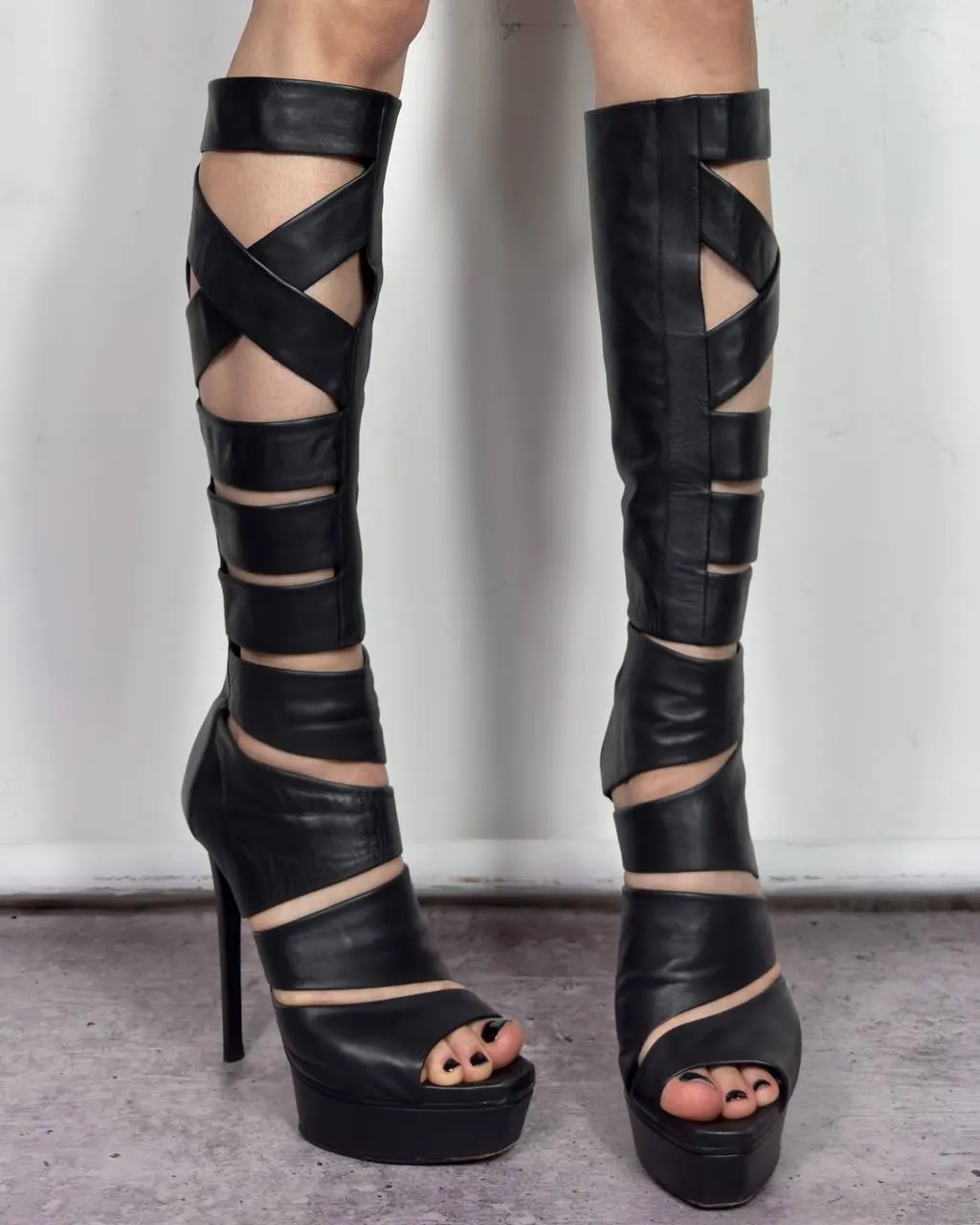 Gucci Helena Runway Gladiator Boots 38/39, 39/39.5, 40/40.5