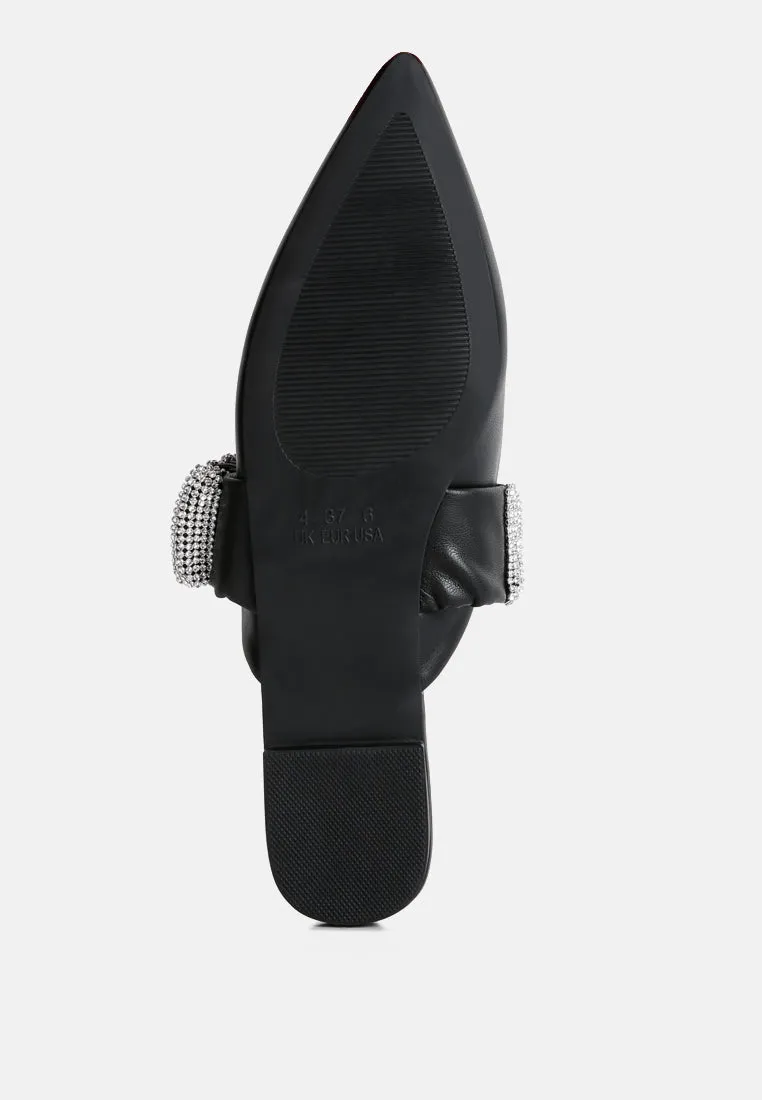 Hemessen Diamante Strap Flat Mules By Ruw