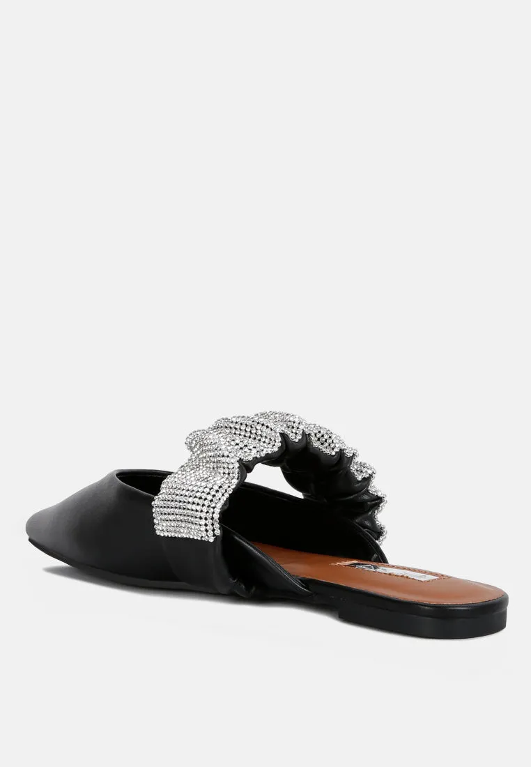 Hemessen Diamante Strap Flat Mules By Ruw