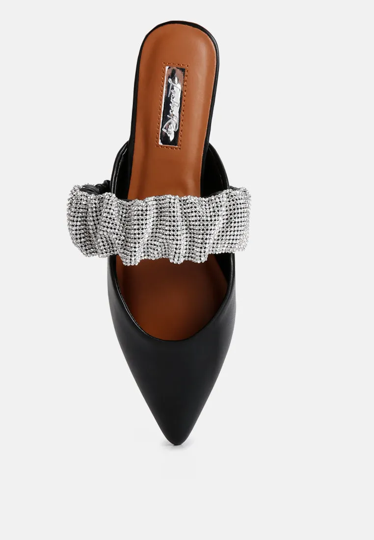 Hemessen Diamante Strap Flat Mules By Ruw