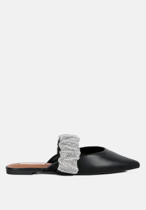 Hemessen Diamante Strap Flat Mules By Ruw