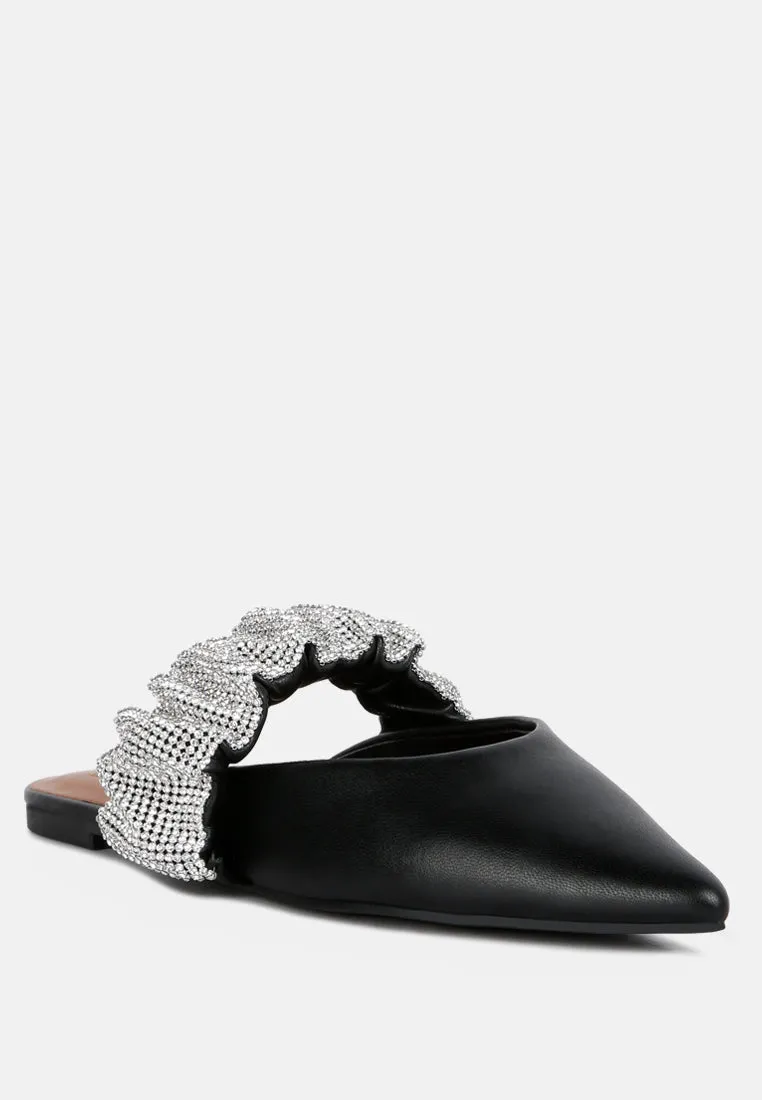 Hemessen Diamante Strap Flat Mules By Ruw